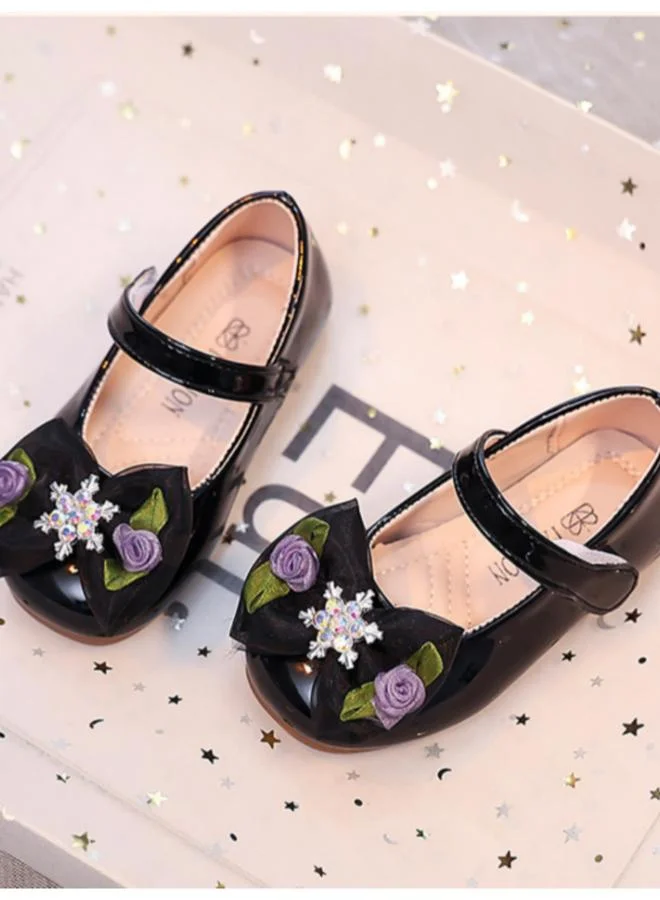 Take Two Girls Bow and Rhinestone Mary Jane Shoes